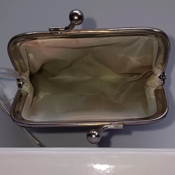 New Greenbriar International Coin Purse Circles Retro Blue Pink Green Silver - Picture 2 of 5